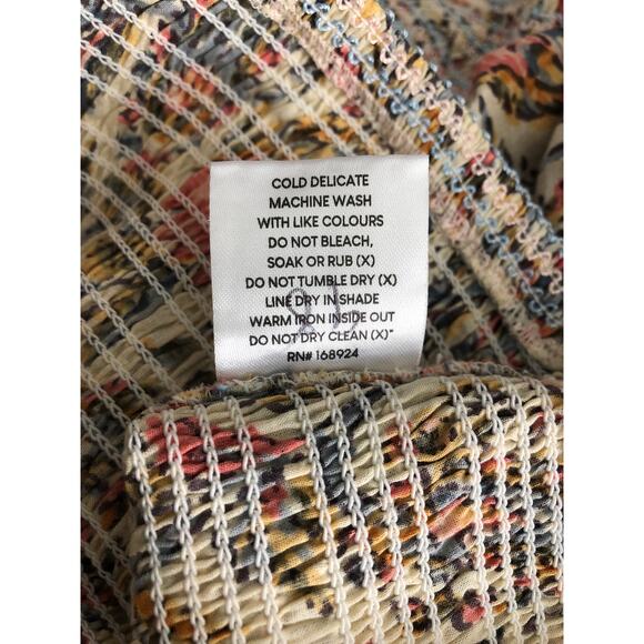 Talisman Women's Small Square Neck Firelight Cropped Smocked Top NEW - Picture 8 of 10